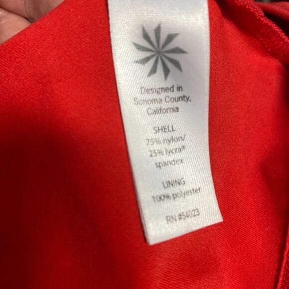 Athleta Strappy Top / Swim Top Swimsuit Tankini Red -- Size Small - Picture 9 of 9